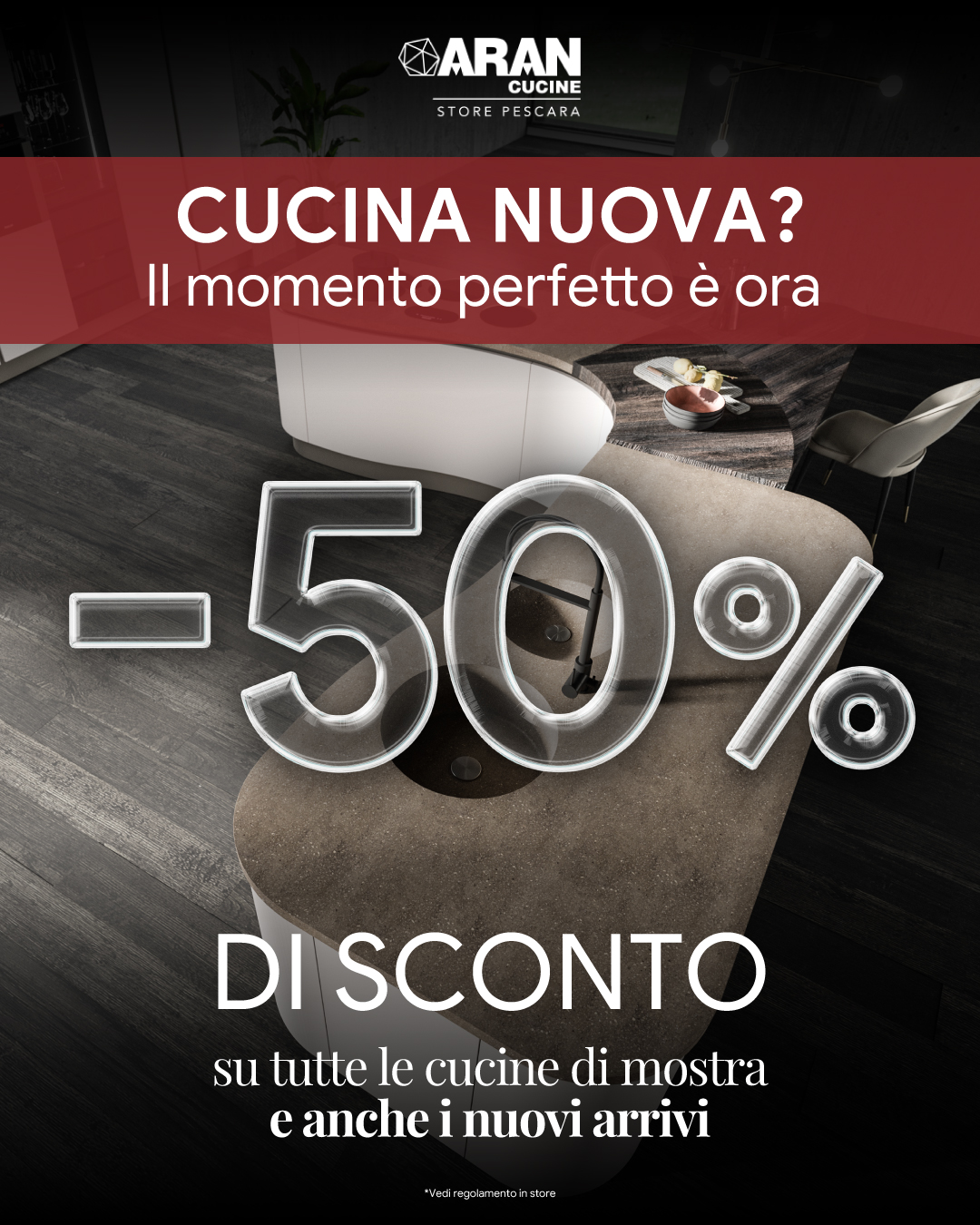 Promo -50% su cucine di mostra e nuovi arrivi — ARAN cucine Store Pescara